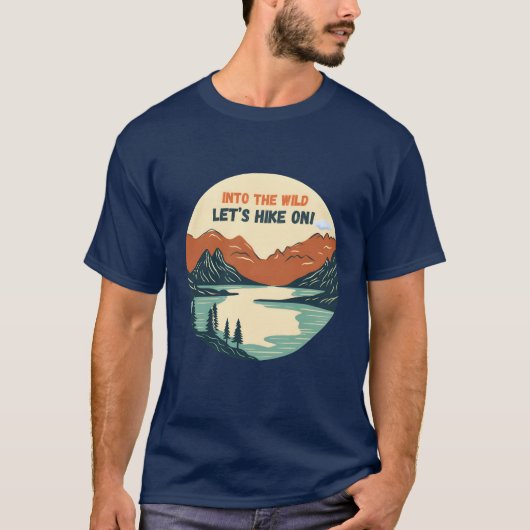 In het Wilde Wandelen T-shirt –  Mountain (Voorkant)