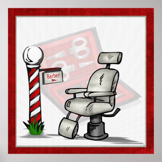 In het winkelcentrum van Barber Poster (Voorkant)