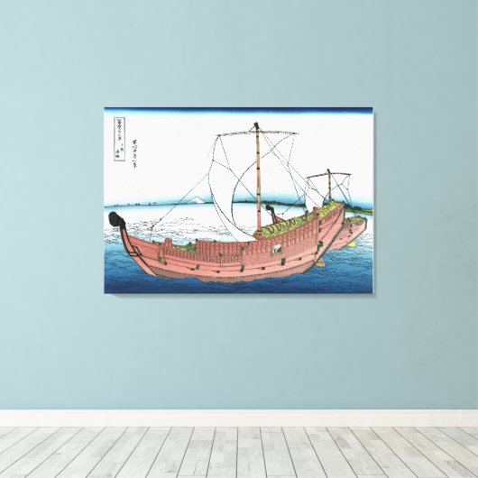 In het Zee van Kazusa Canvas Afdruk (Insitu (Houten vloer))