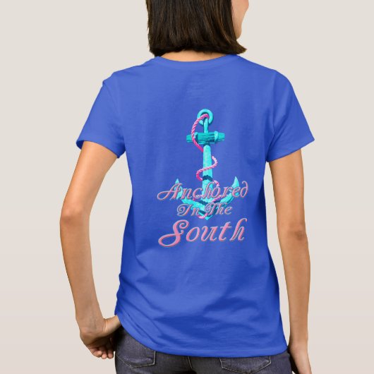 in het zuiden verankerd t-shirt (Achterkant)