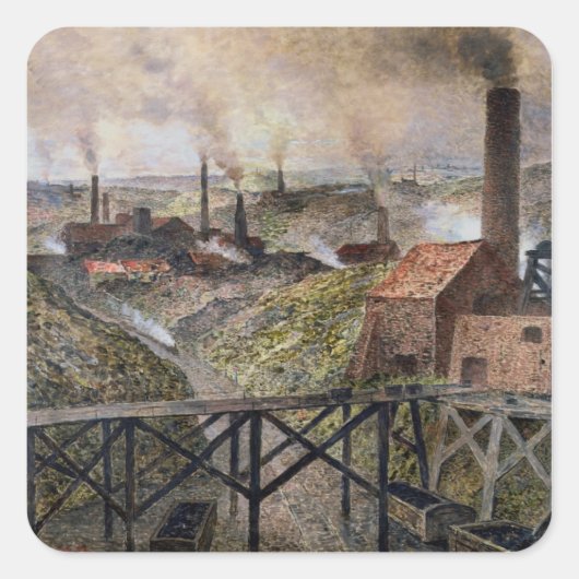 In het zwarte land, 1890 vierkante sticker (Voorkant)