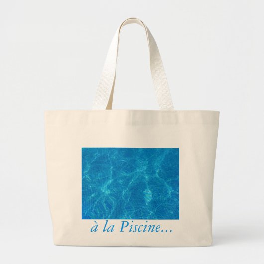 in het zwembad ... grote tote bag (Voorkant)
