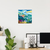 In het zwemmen poster (Thuiskantoor)