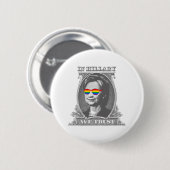 In Hillary vertrouwen we Ronde Button 5,7 Cm (Voorkant /achterkant)