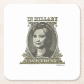 In Hillary We Trust Kartonnen Onderzetters (Voorkant)