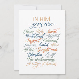 In Him you are card Feestdagenkaart