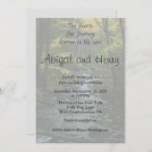 In His Care Forest Photo Wedding Invitation Kaart (Voorkant / Achterkant)