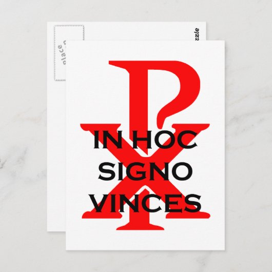 In Hoc Signo Vinces Briefkaart (Voorkant / Achterkant)