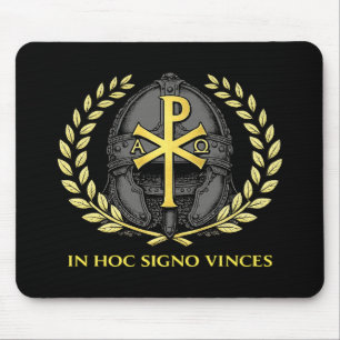 In Hoc Signo Vinces Romeinse Chi-Rho Helm Muismat