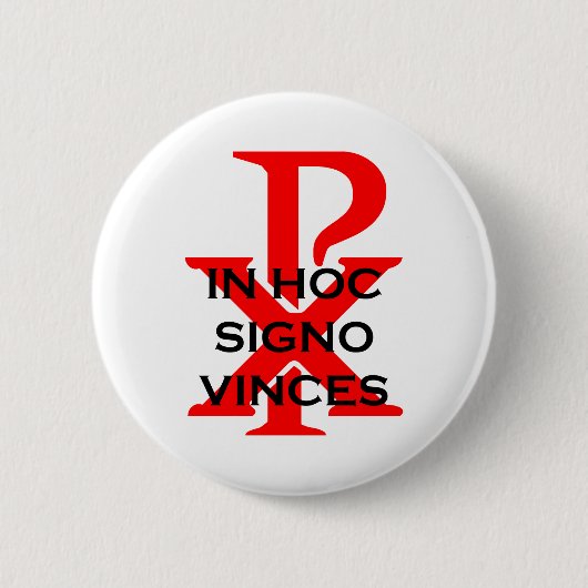 In Hoc Signo Vinces Ronde Button 5,7 Cm (Voorkant)