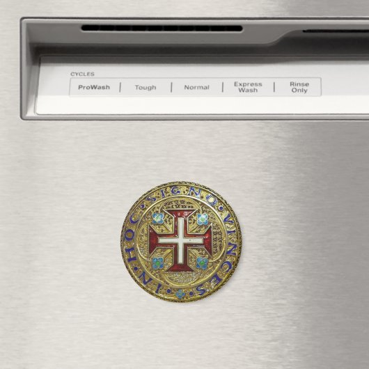 in hoc signo vinces templars magnets magneet (Insitu (Vaatwasser))