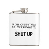 In Hoesje hoorde je niet Heupfles (Voorkant)