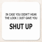 In Hoesje hoorde je niet Kartonnen Onderzetters (Voorkant)