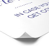 In Hoesje krijg je een koude marinesblauwe bruilof Poster (Hoek)