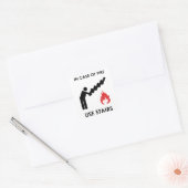 In Hoesje van brandblusbeurzen Vierkante Sticker (Envelop)