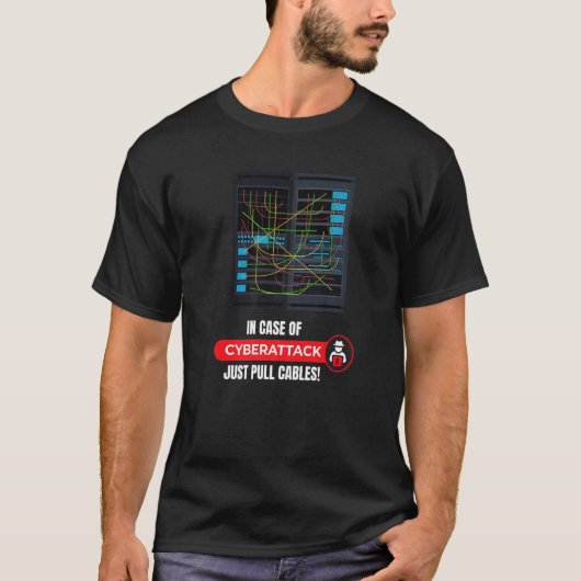 In Hoesje van Cyberaanval I Hacker Code Hacking it T-shirt (Voorkant)