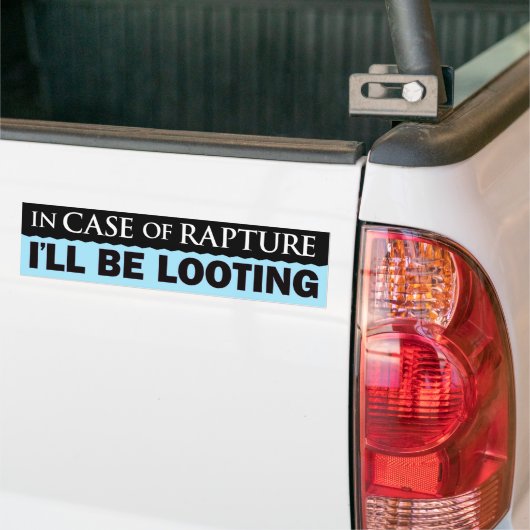 In Hoesje van de Bumpersticker van de verkrachting (Op Truck)