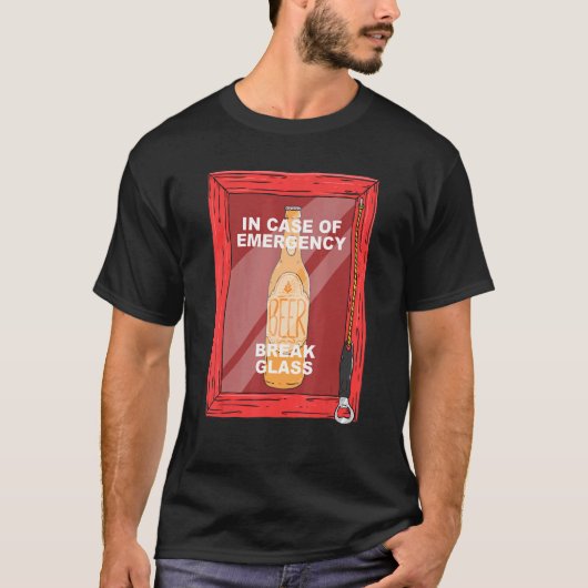 In Hoesje van de noodstop glasbier Alcohol Dri T-shirt (Voorkant)