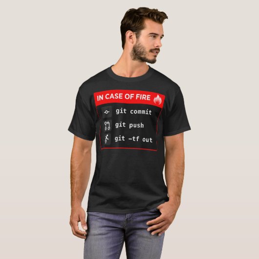 In Hoesje van de Vuursteek Git Commit Push Git TF  T-shirt (Voorkant volledig)