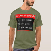 In Hoesje van de Vuursteek Git Commit Push Git TF T-shirt (Voorkant)