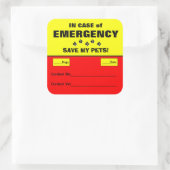 In Hoesje van Emergency Alert Rescue Pet Stickers (Tas)