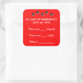 In Hoesje van Emergency Save My Pets Sticker (Tas)