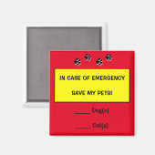 In Hoesje van Emergency Save Pet Rescue Magnet (Voorkant / Achterkant)