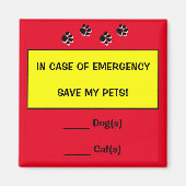 In Hoesje van Emergency Save Pet Rescue Magnet (Voorkant)