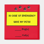 In Hoesje van Emergency Save Pet Rescue Magnet (Voorkant)