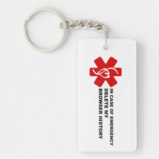 In Hoesje van Noodsituatie schrap Mijn Browser Ges Sleutelhanger (Voorkant)