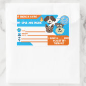 "In Hoesje van vuur. Ja. Ja. Dogs Inside" Sticker  (Tas)