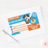 "In Hoesje van vuur. Ja. Ja. Dogs Inside" Sticker  (Envelop)