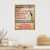 "In Hoesje van Zombie Bite" Poster (Keuken)