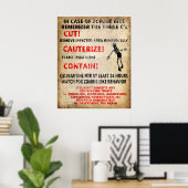 "In Hoesje van Zombie Bite" Poster (Thuiskantoor)