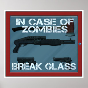 In hoesje van Zombies breekglas Poster