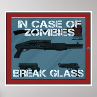In hoesje van Zombies breekglas Poster