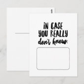 In Hoesje weet je echt niet... Briefkaart (Voorkant / Achterkant)