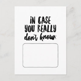 In Hoesje weet je echt niet... Briefkaart