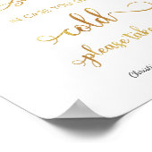 "In hoesje word je koud" Moderne gouden bruiloft Poster (Hoek)