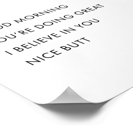 In Hoesje zei niemand je vandaag. hallo Good Mor Poster (Hoek)