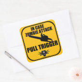 In Hoesje Zombie Aanval Sticker (Envelop)