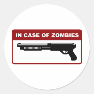 In Hoesje Zombies Ronde Sticker