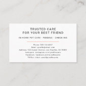 In Home Pet Care Photo Paw Print Visitekaartje (Achterkant)