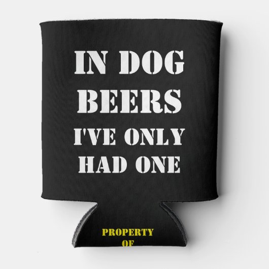 IN HONDENBIER BLIKJESKOELER (Voorkant)