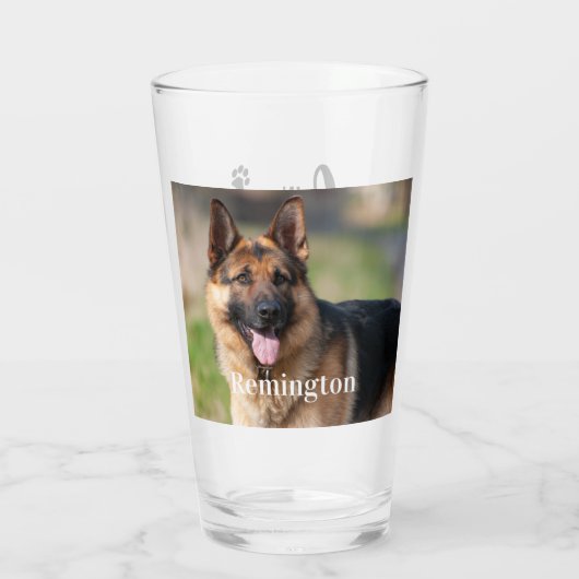 In hondenbier heb ik maar één aangepaste foto van  glas (Achterkant)