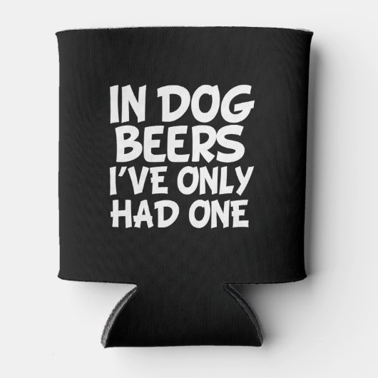 In hondenbier heb ik maar één grappige blikjeskoeler (Voorkant)