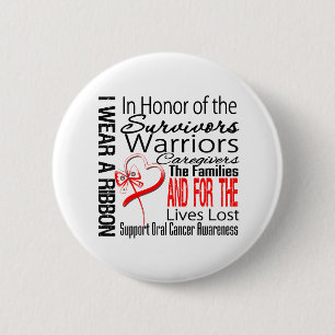 In Honor Collage Tribute Orale Kanker Ronde Button 5,7 Cm