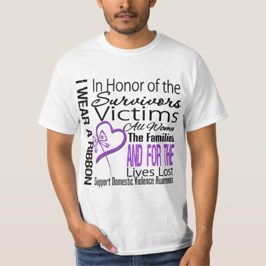 In Honor Tribute Collage Domestic Violence T-shirt (Voorkant)