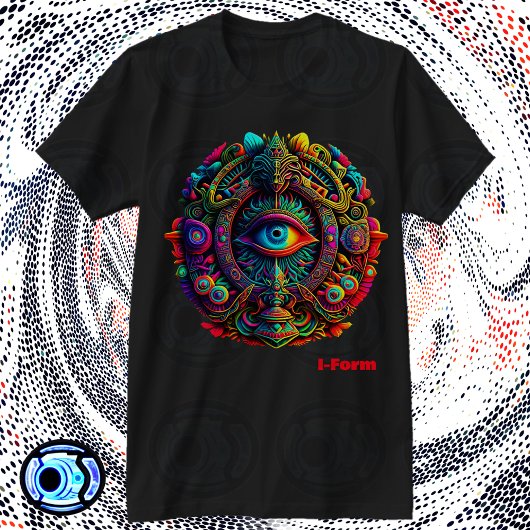 In I-vorm psychedelisch T-shirt