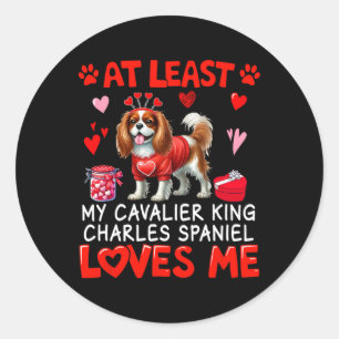 In ieder geval Cavalier King Charles Spaniel Lovin Ronde Sticker